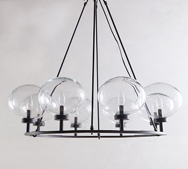 Pottery barn round deals chandelier