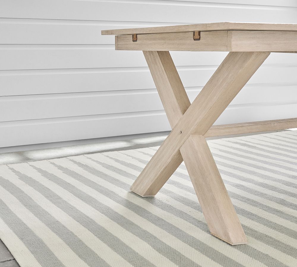 Indionxnx - Indio Eucalyptus X-Base Extending Outdoor Dining Table | Pottery Barn