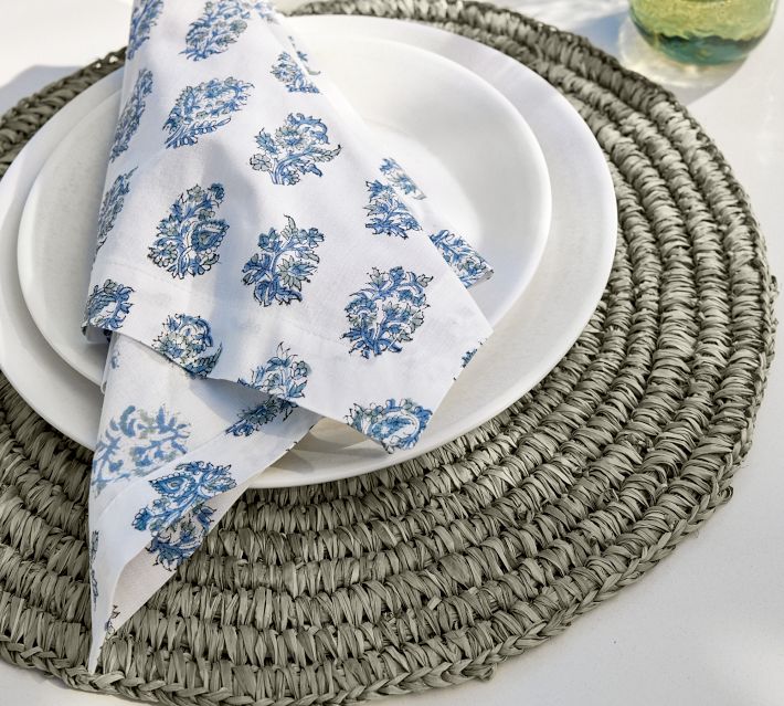 Block Printed Cotton Napkins - fyre