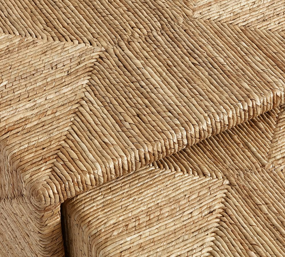 Malibu Rectangular Woven Nesting Table | Pottery Barn