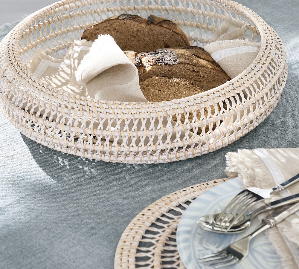 Miramar Handwoven Rattan Round Bowl