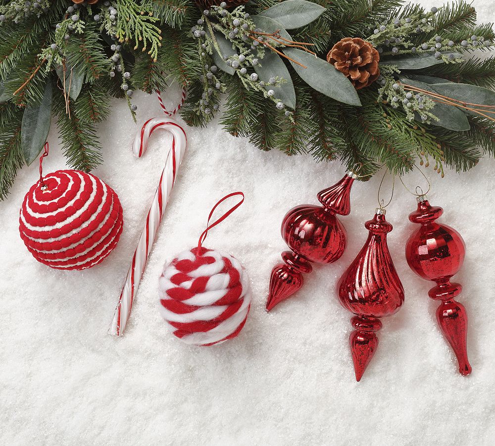 Shatterproof Jolly Red Ornaments Set Pottery Barn