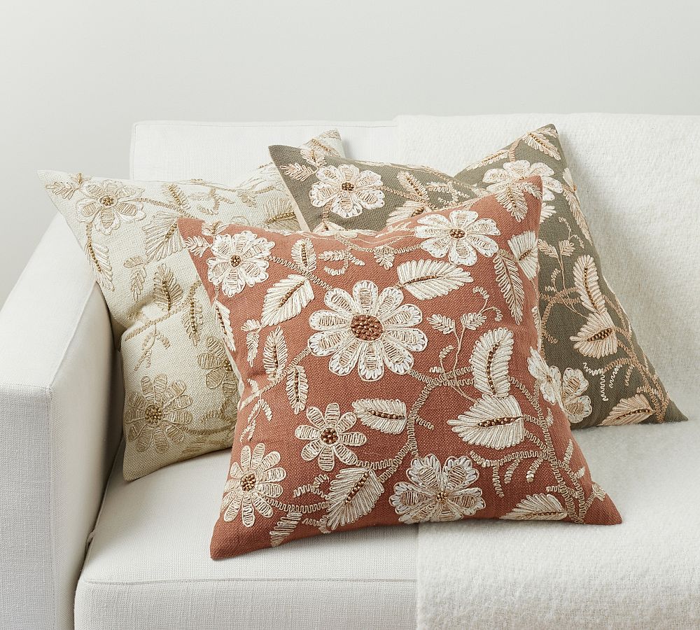 Embroidered cushions outlet