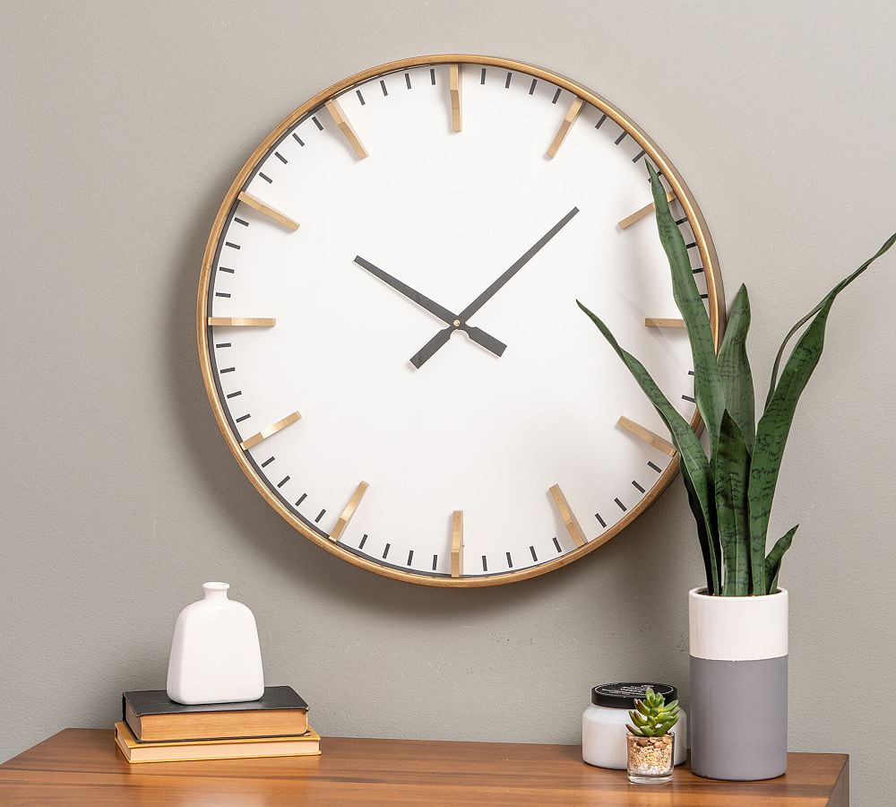 Marble Hill Oversized Clock Pottery Barn