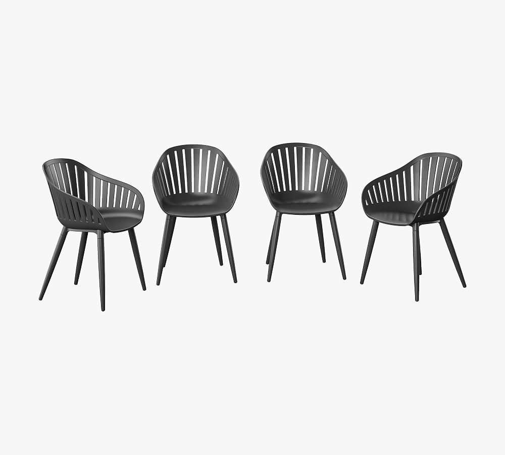 Sinclair Metal Outdoor Dining Chairs, Set of 4