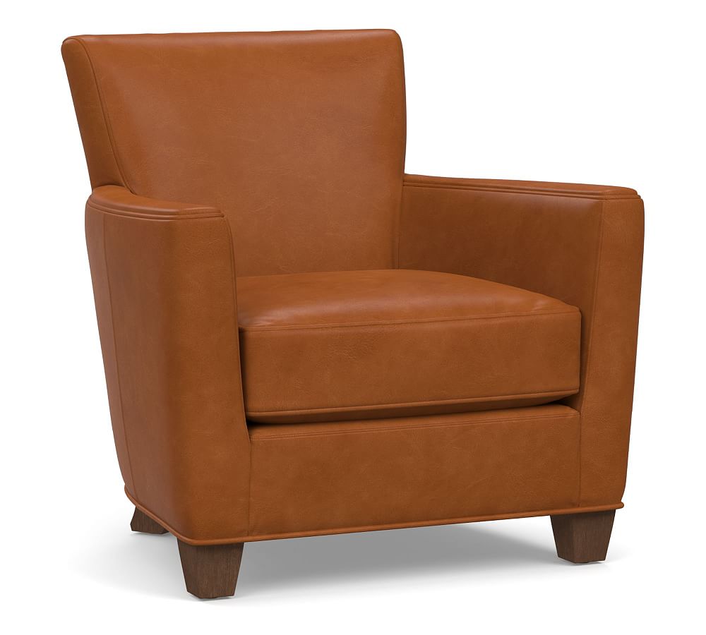 Irving Square Arm Leather Armchair