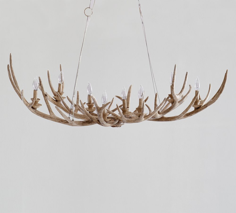 Faux Antler Linear Chandelier