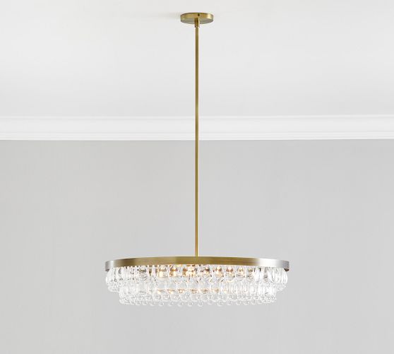 6-Arm Candelabra Chandelier Ceiling Light Brass Finish - Hearth & Hand™  with Magnolia