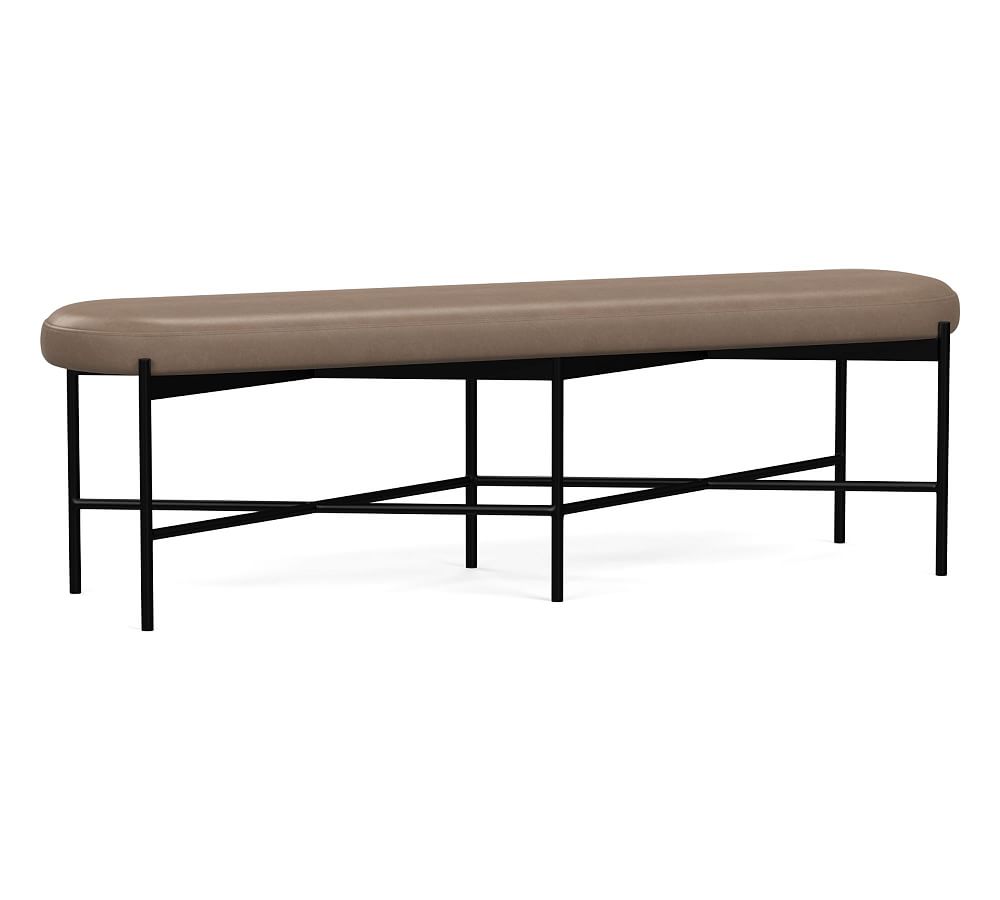 Maison Leather Backless Bench