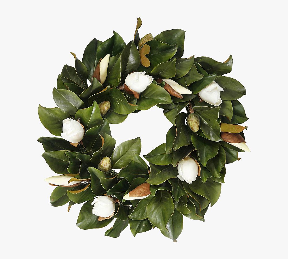 Faux Magnolia Bud Wreath Pottery Barn