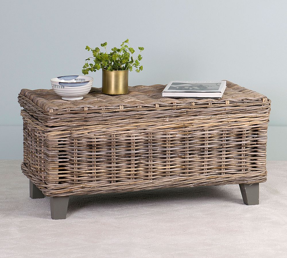 Rattan Storage Coffee Table Pottery Barn