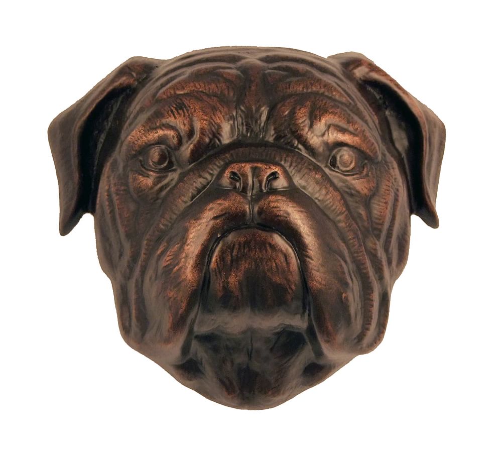 Bronze Bulldog Dog Knocker