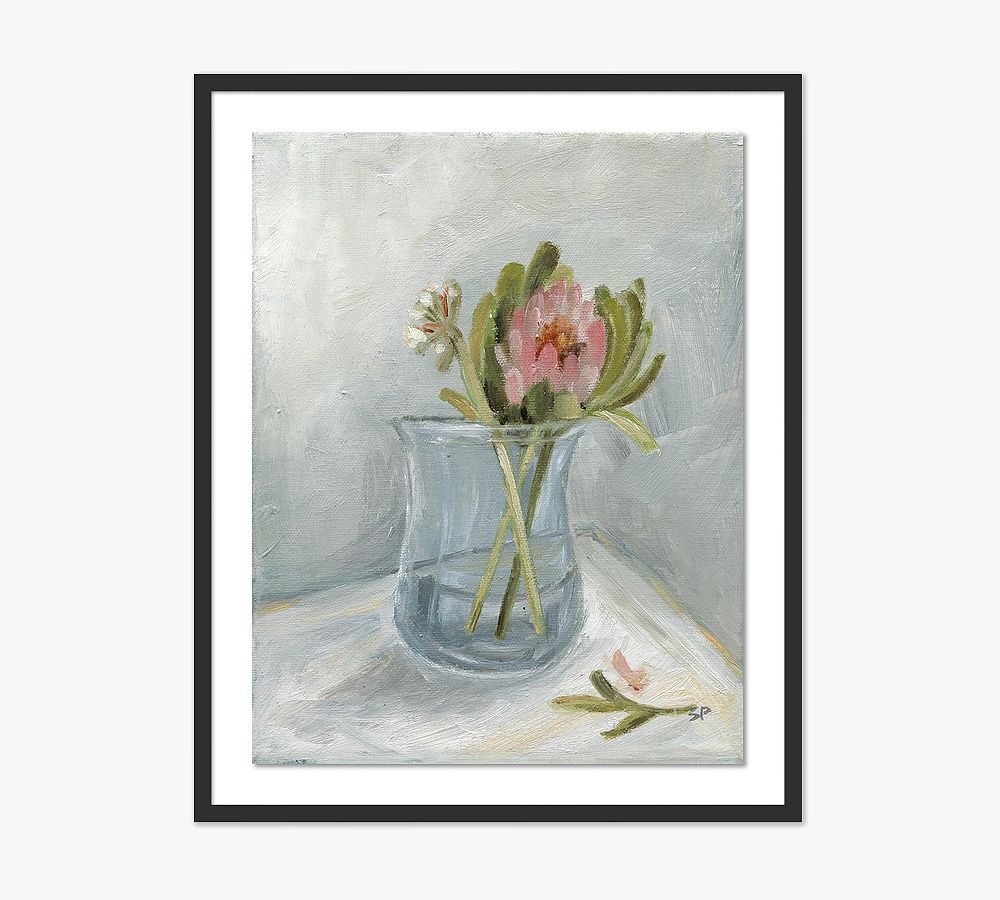 Protea Still Life By Shaina Page with Maple Frame