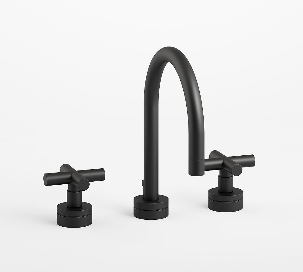 Mercer Cross Handle Widespread Bathroom Sink Faucet