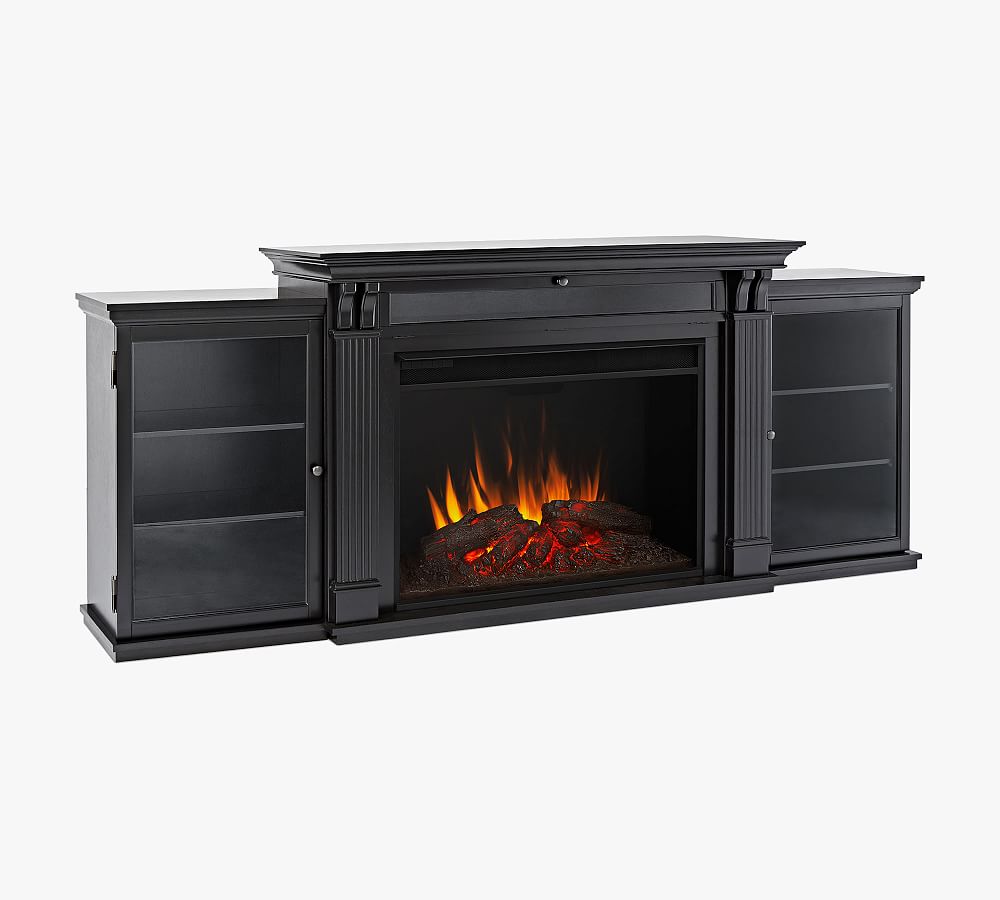 Pottery Barn Real Flame® Tracey Grand Electric Fireplace Media Cabinet ...