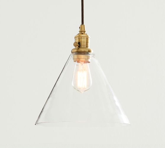 Flared Glass Cord Pendant | Pottery Barn