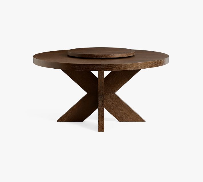 Modern Farmhouse Round Pedestal Extending Dining Table