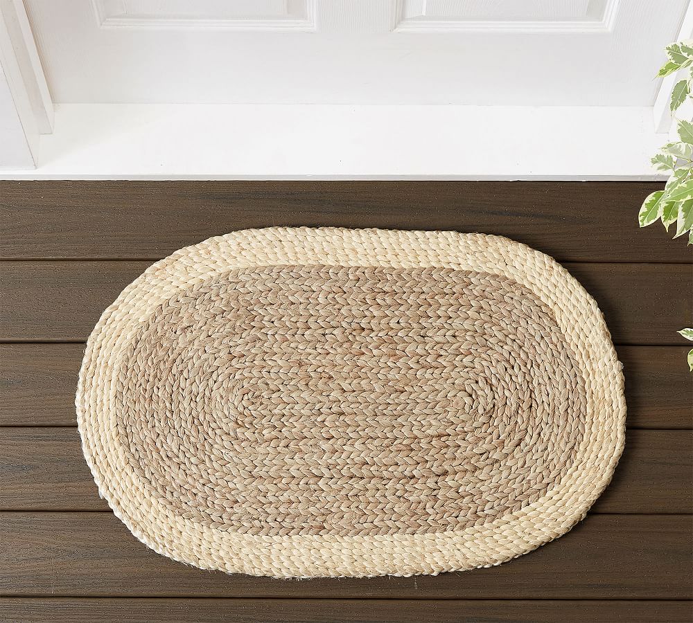 Braided Oval Jute Doormat Pottery Barn