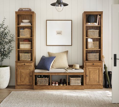 Heritage Farmhouse Entryway Wall Shelf