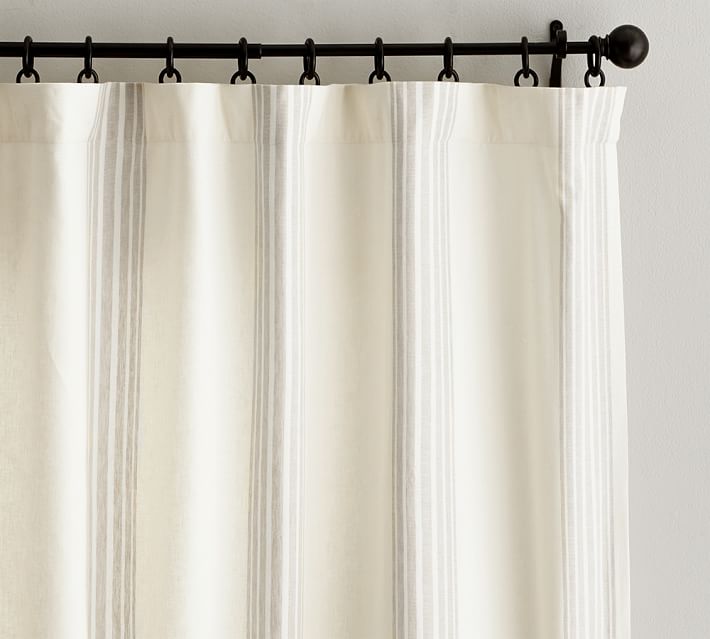 Riviera Striped Linen Cotton Curtain