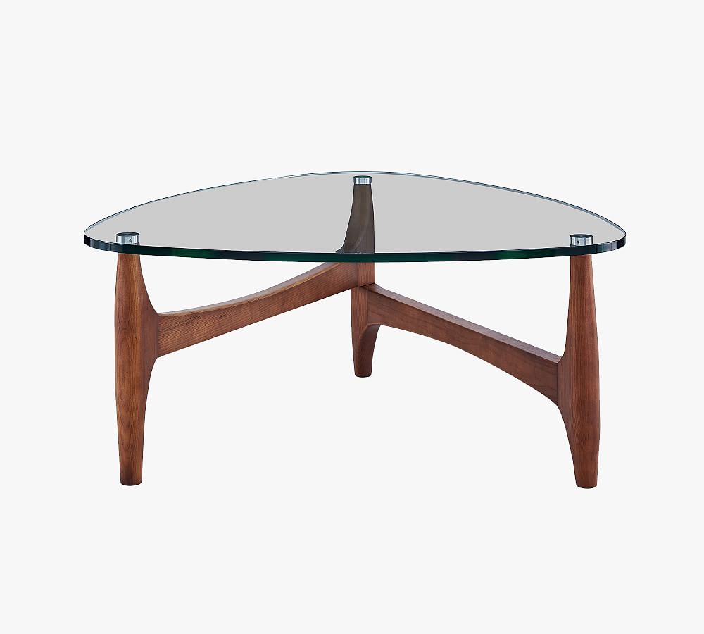 Pottery barn glass top coffee deals table