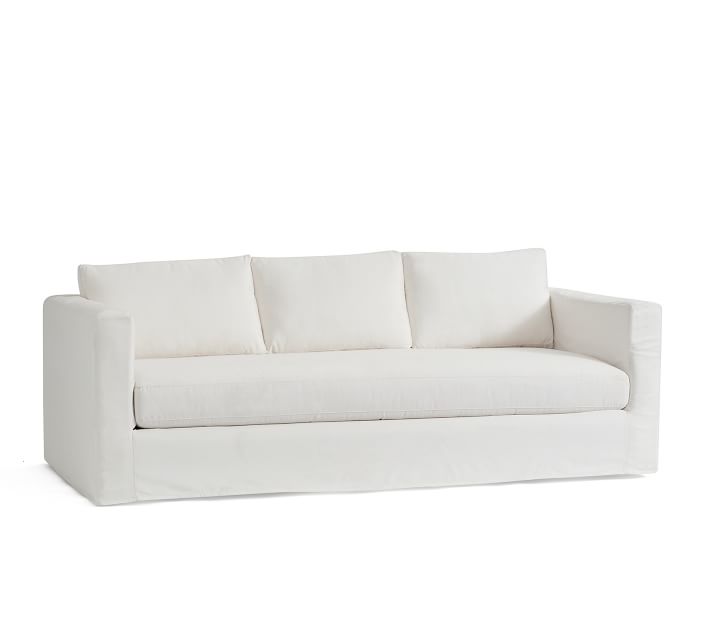 Slipcovered outdoor sofa new arrivals