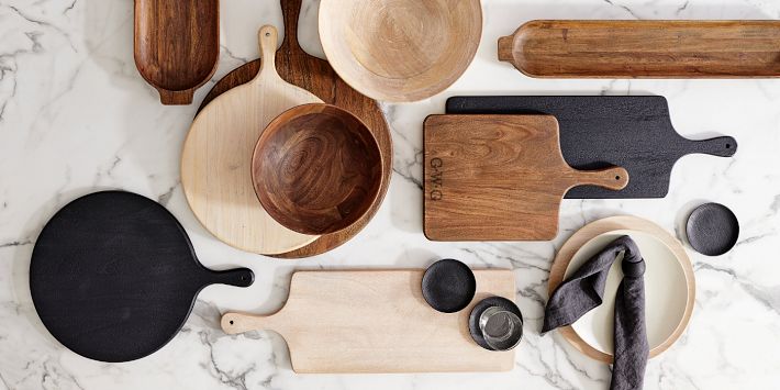 OPEN BOX: Chateau Handcrafted Acacia Wood Salad Bowls