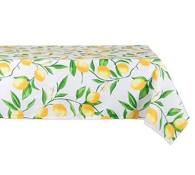 Lemon Outdoor Rectangular Tablecloth | Pottery Barn