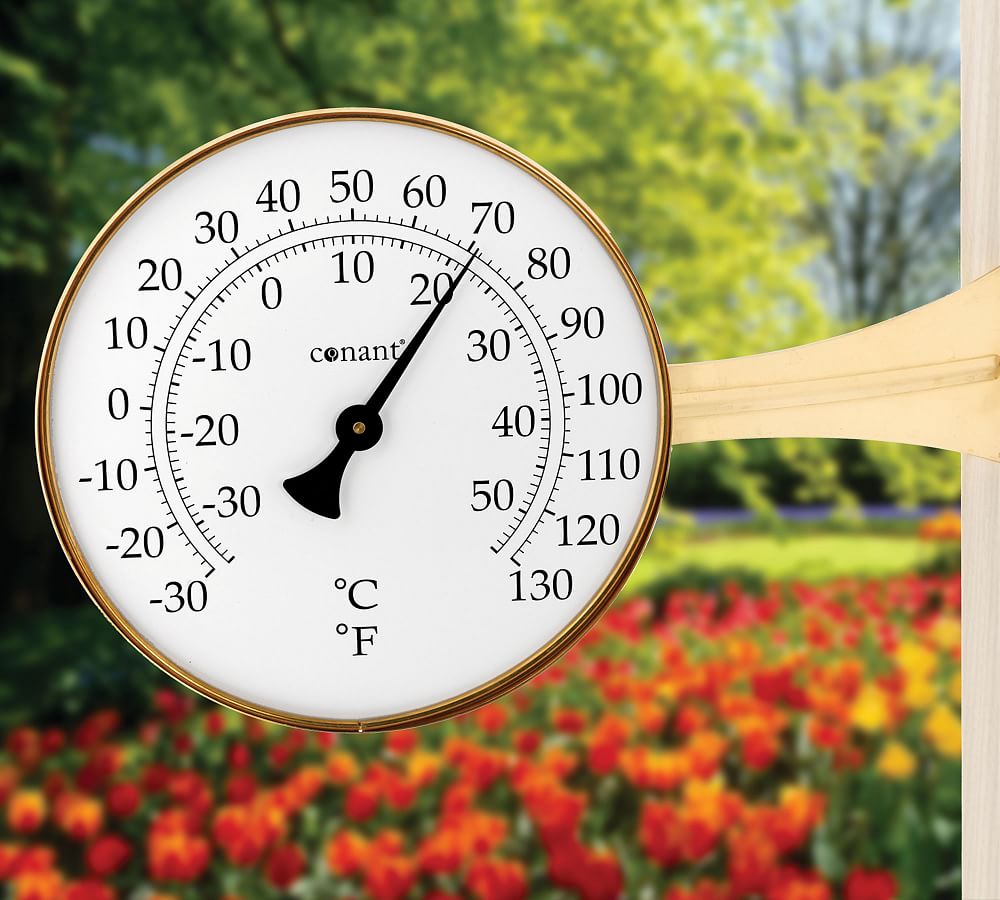 Nature Spring Indoor/Outdoor Wall Thermometer and Humidity Gauge - Metallic