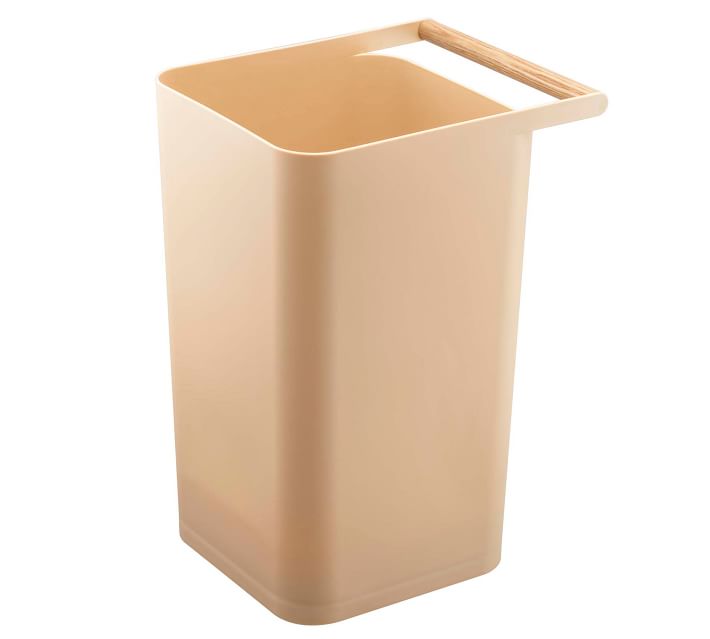 Pottery Barn Yamazaki Slim Wood Rim 2.6 Gallon Trash Can