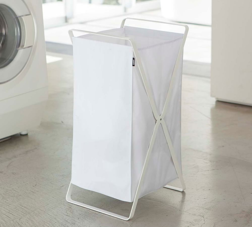 Folding Laundry Hamper - Natural white - Home All