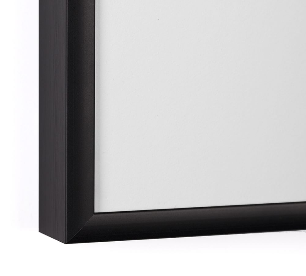 30x40 Custom Black Metal Frame, White Mat with Plexiglass