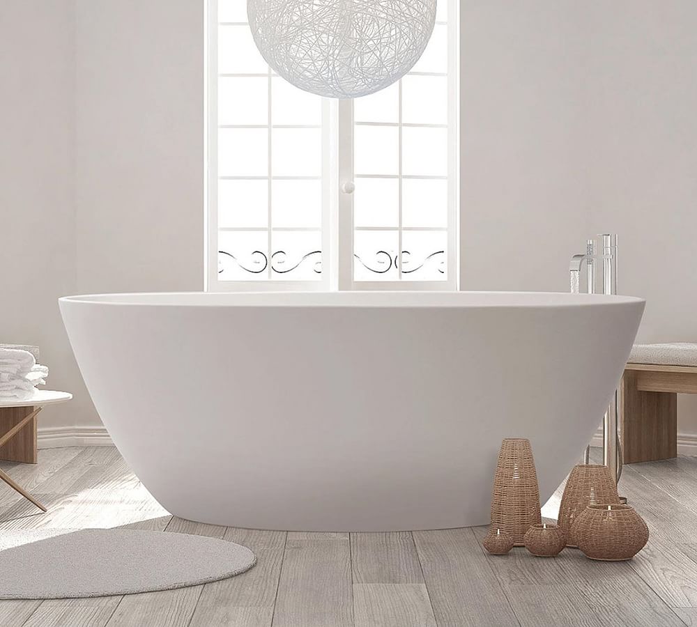 Holas 72 Handcrafted Freestanding Concrete Bathtub