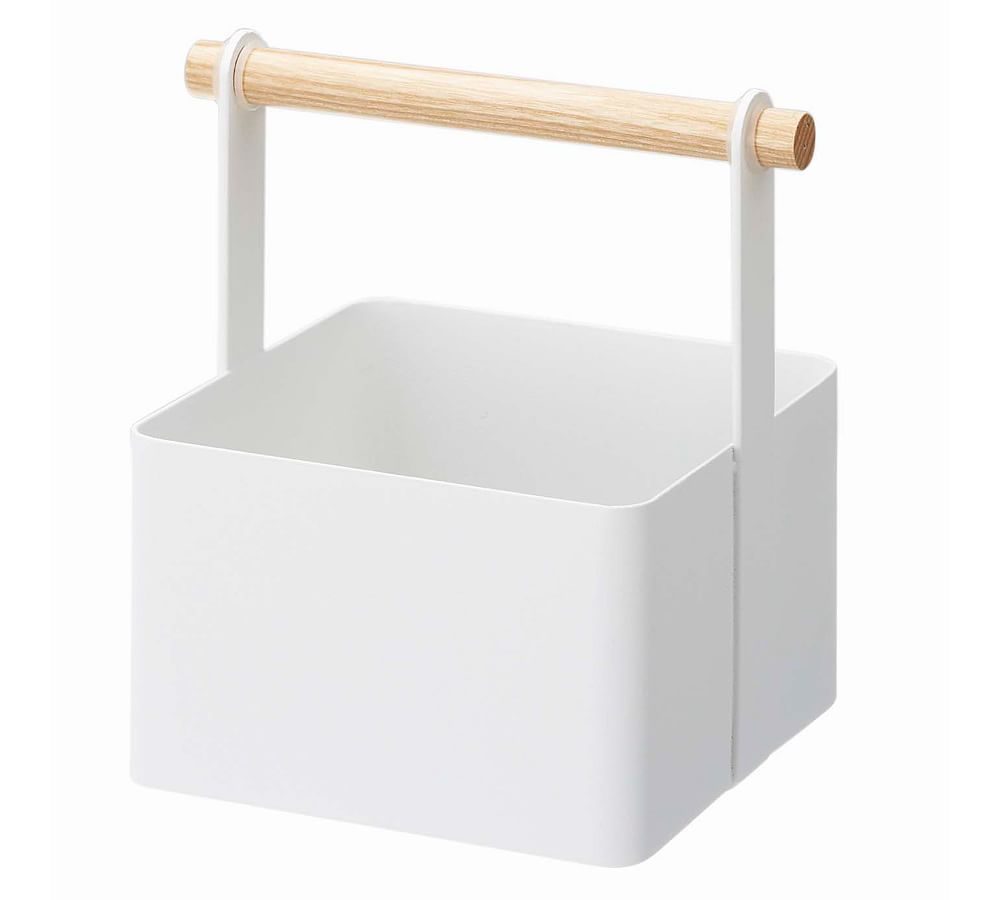 Yamazaki Wood Handle Bath Caddy Pottery Barn