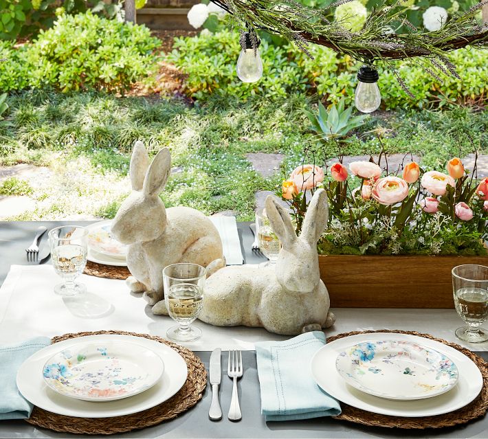 Get the Look for Less: Affordable DIY Pottery Barn Easter Bunny Statue Dupe  - Midwest Life and Style Blog