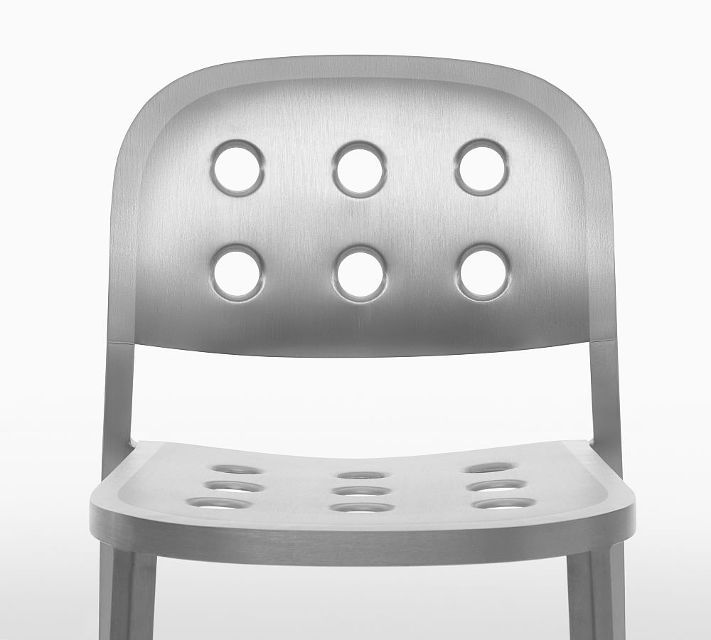 Emeco 1 Inch Aluminum Metal Stacking Dining Chair