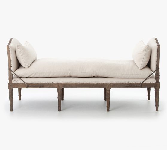 Miller Upholstered Chaise Lounge Pottery Barn
