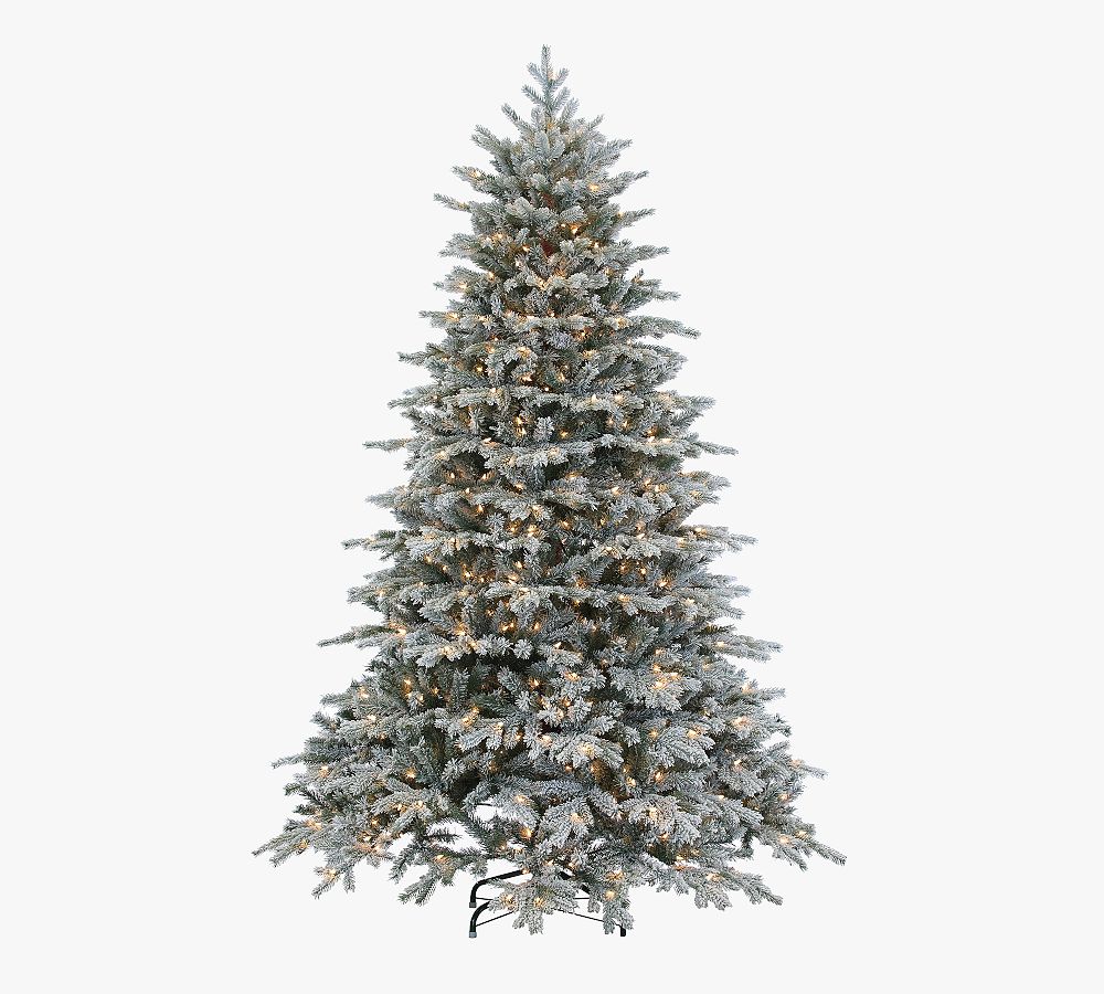 Lit Flocked Vermont Spruce Faux Christmas Tree - 7.5 Ft.