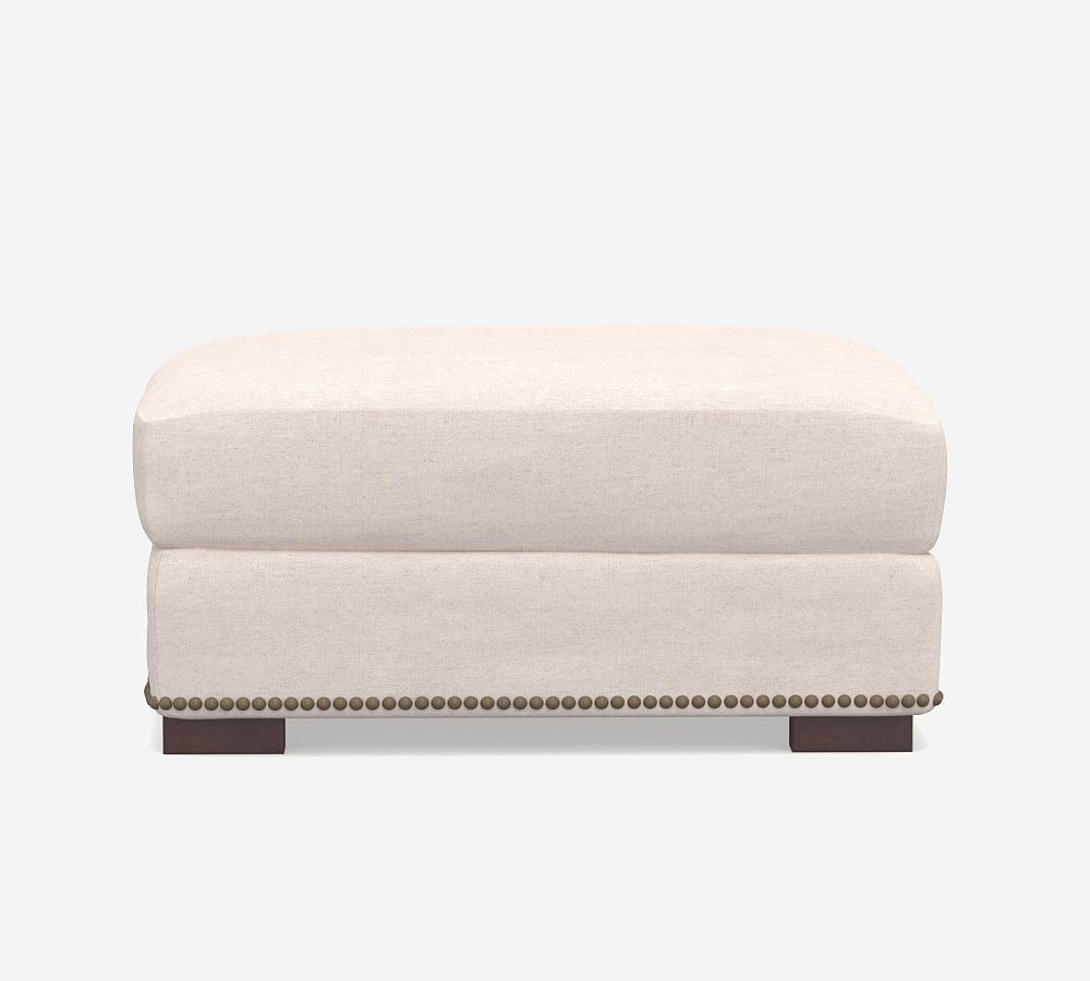 Turner Upholstered Ottoman with Nailheads