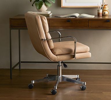 Nash Leather Swivel Desk Chair