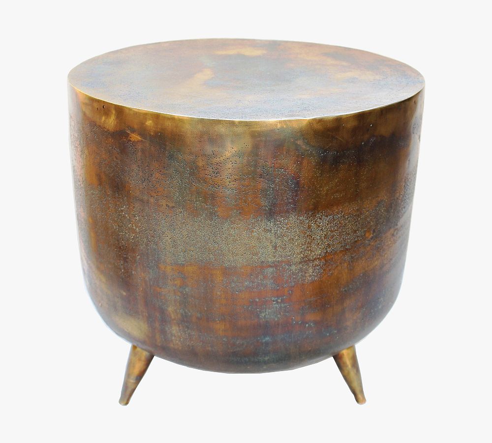 Celina Round Metal Accent Table | Pottery Barn