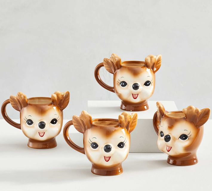 18 Oz Ceramic Reindeer Cup
