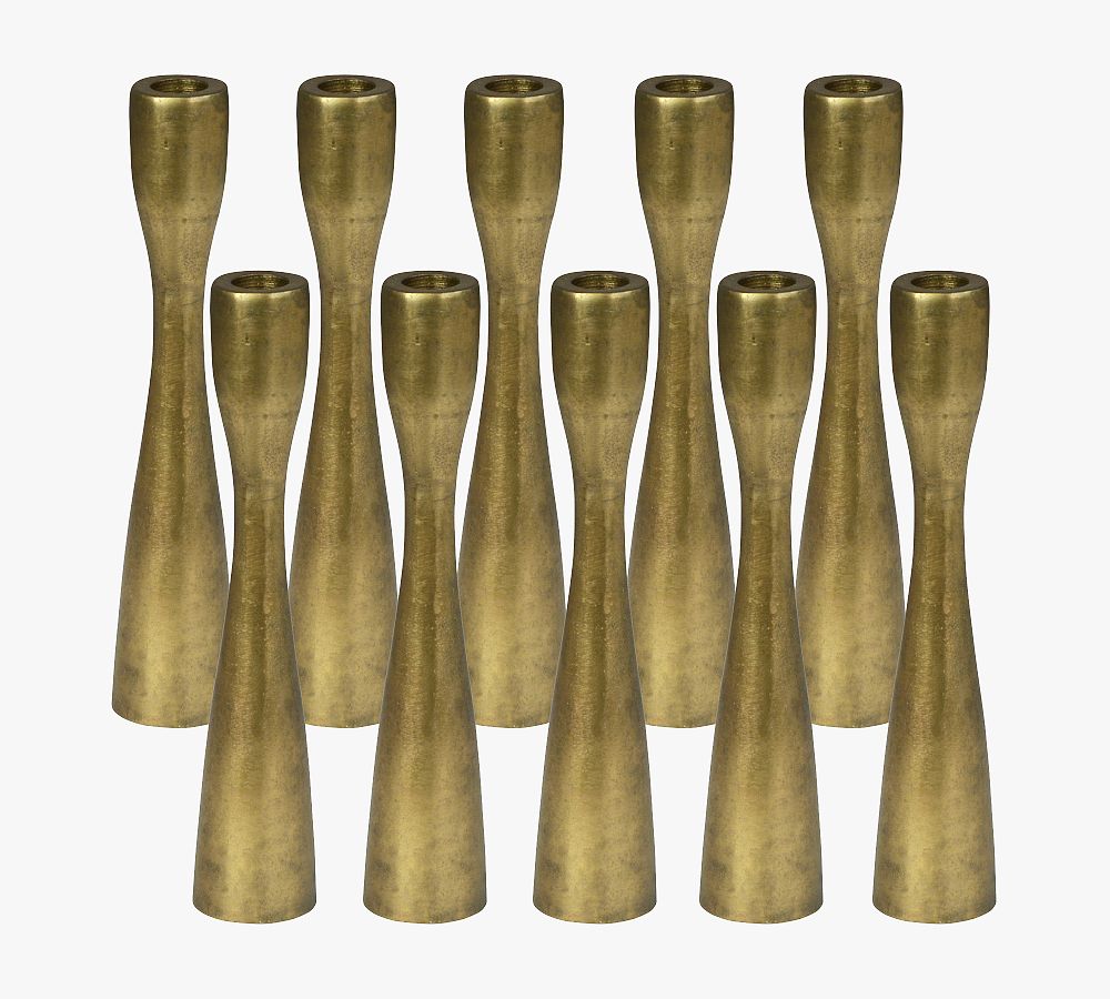 Simone Metal Candleholders - Set of 10