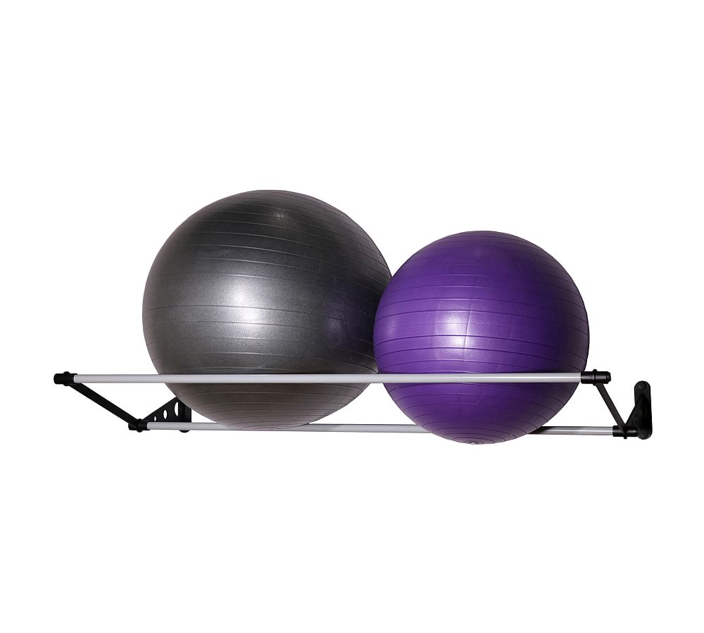 Yoga and Stability Ball Wall Storage Rack