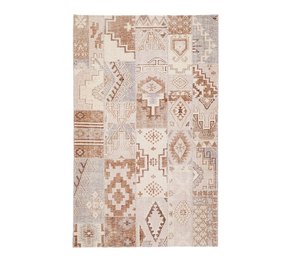 Fosse Hand-Knotted Faux Patchwork Rug