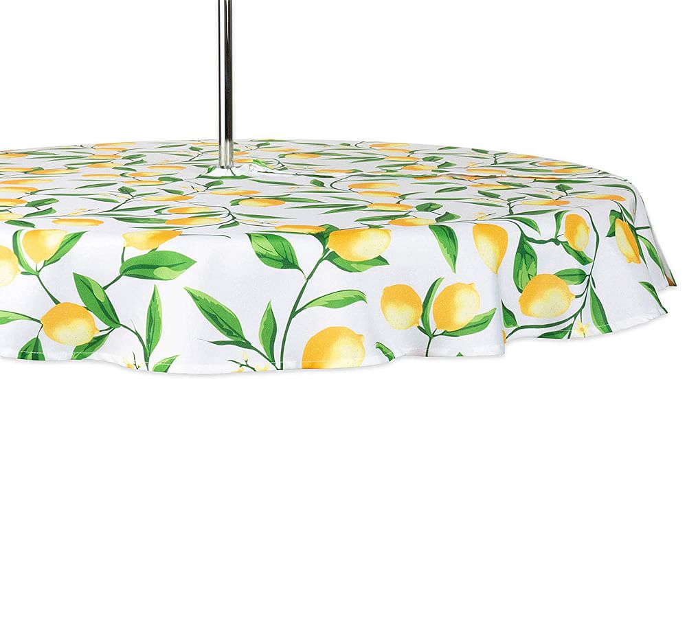 Lemon Outdoor Round Tablecloth