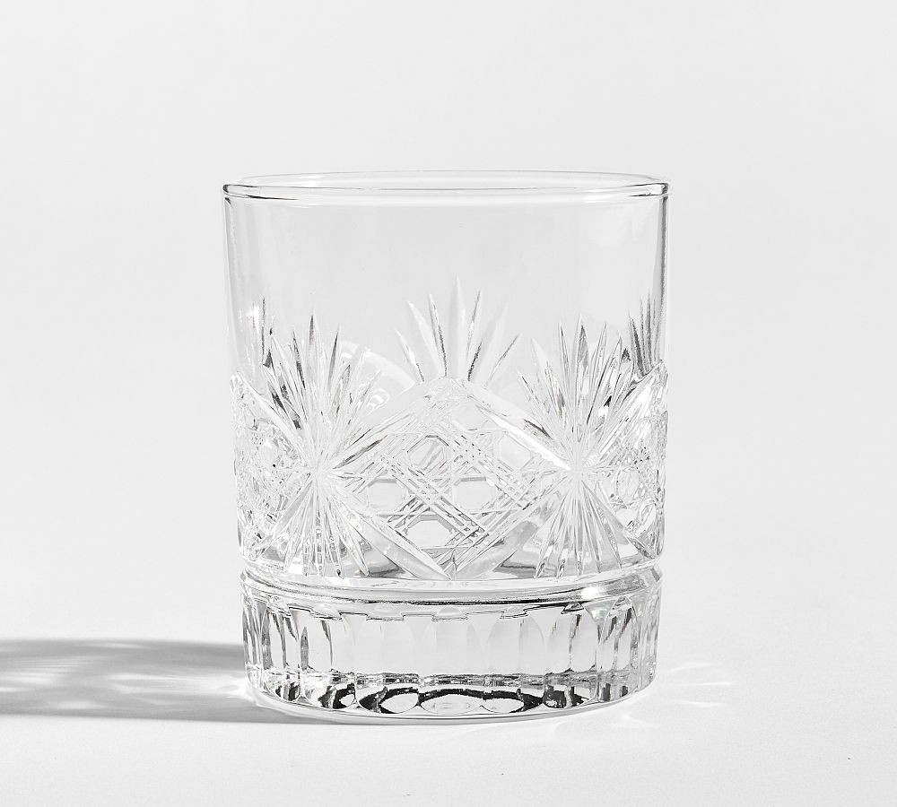 Antique Cut Double Old Fashioned Glasses