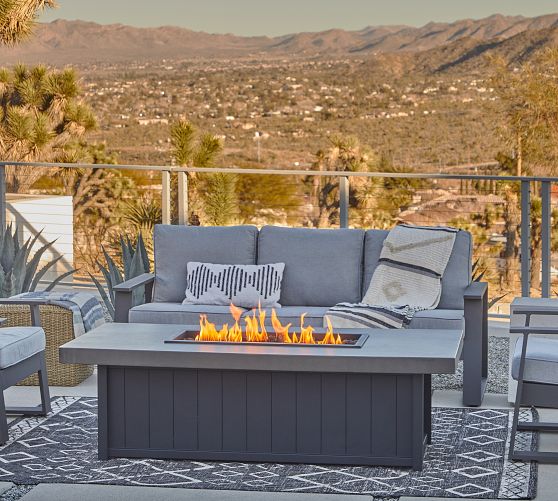 Floyd 72" Rectangular Propane Fire Table Pit Pottery Barn