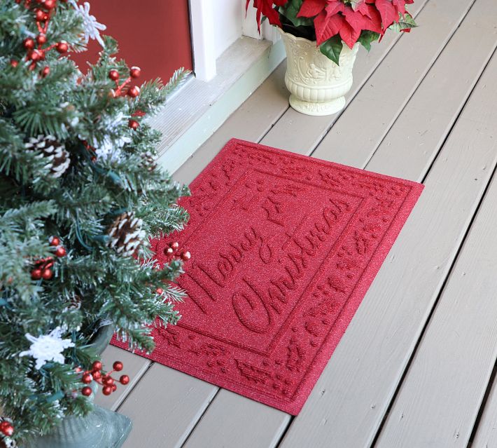 HBBOOMLIFE Outdoor Rugs Merry Christmas and Happy New Year