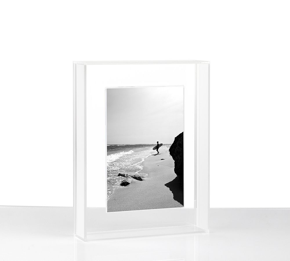 Acrylic Floating Frame with Frosted Sides